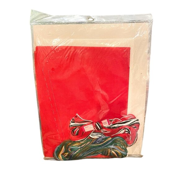 Bucilla Christmas Stocking Kit "Spying On Santa" Counted Cross Stitch #82104 NEW - Picture 2 of 2